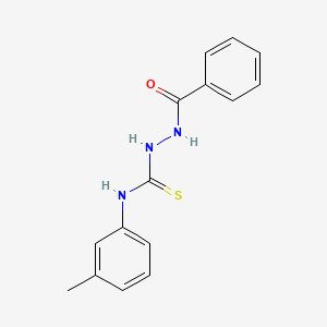 molecular formula C15H15N3OS B5609570 2-benzoyl-N-(3-methylphenyl)hydrazinecarbothioamide 