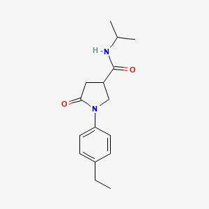 1-(4-ethylphenyl)-N-isopropyl-5-oxo-3-pyrrolidinecarboxamide