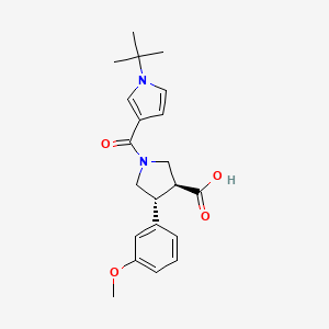 (3S*,4R*)-1-[(1-tert-butyl-1H-pyrrol-3-yl)carbonyl]-4-(3-methoxyphenyl)pyrrolidine-3-carboxylic acid