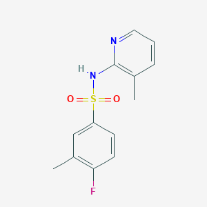 molecular formula C13H13FN2O2S B5609604 4-fluoro-3-methyl-N-(3-methyl-2-pyridinyl)benzenesulfonamide 