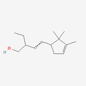 molecular formula C14H24O B560961 2-Ethyl-4-(2,2,3-trimethylcyclopent-3-en-yl)-but-2-en-1-ol CAS No. 106155-01-5