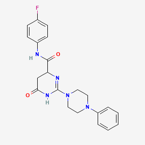 N-(4-fluorophenyl)-6-oxo-2-(4-phenyl-1-piperazinyl)-3,4,5,6-tetrahydro-4-pyrimidinecarboxamide