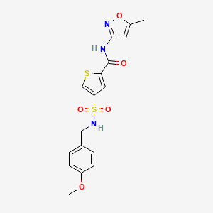 4-{[(4-methoxybenzyl)amino]sulfonyl}-N-(5-methyl-3-isoxazolyl)-2-thiophenecarboxamide