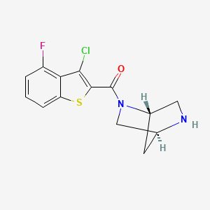 (1S,4S)-2-[(3-chloro-4-fluoro-1-benzothien-2-yl)carbonyl]-2,5-diazabicyclo[2.2.1]heptane hydrochloride