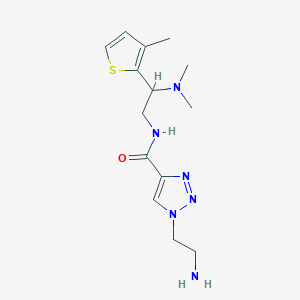 molecular formula C14H22N6OS B5609669 1-(2-aminoethyl)-N-[2-(dimethylamino)-2-(3-methyl-2-thienyl)ethyl]-1H-1,2,3-triazole-4-carboxamide 