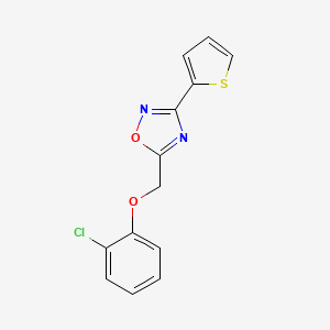 5-[(2-chlorophenoxy)methyl]-3-(2-thienyl)-1,2,4-oxadiazole