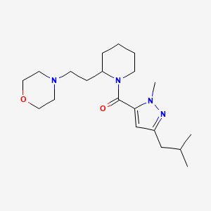 4-(2-{1-[(3-isobutyl-1-methyl-1H-pyrazol-5-yl)carbonyl]-2-piperidinyl}ethyl)morpholine