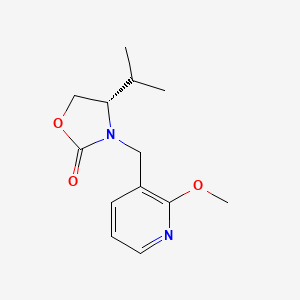 molecular formula C13H18N2O3 B5609706 (4S)-4-isopropyl-3-[(2-methoxypyridin-3-yl)methyl]-1,3-oxazolidin-2-one 