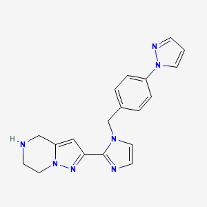 2-{1-[4-(1H-pyrazol-1-yl)benzyl]-1H-imidazol-2-yl}-4,5,6,7-tetrahydropyrazolo[1,5-a]pyrazine dihydrochloride