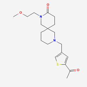 molecular formula C19H28N2O3S B5609726 8-[(5-acetyl-3-thienyl)methyl]-2-(2-methoxyethyl)-2,8-diazaspiro[5.5]undecan-3-one 