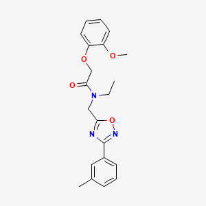 N-ethyl-2-(2-methoxyphenoxy)-N-{[3-(3-methylphenyl)-1,2,4-oxadiazol-5-yl]methyl}acetamide