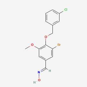 3-bromo-4-[(3-chlorobenzyl)oxy]-5-methoxybenzaldehyde oxime