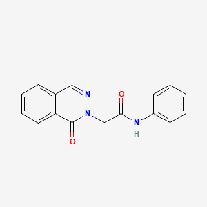 molecular formula C19H19N3O2 B5609752 N-(2,5-dimethylphenyl)-2-(4-methyl-1-oxo-2(1H)-phthalazinyl)acetamide 