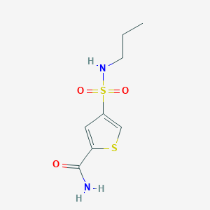 molecular formula C8H12N2O3S2 B5609754 4-[(propylamino)sulfonyl]-2-thiophenecarboxamide 