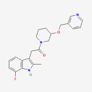 7-fluoro-2-methyl-3-{2-oxo-2-[3-(3-pyridinylmethoxy)-1-piperidinyl]ethyl}-1H-indole