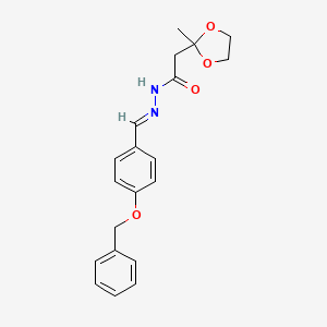 N'-[4-(benzyloxy)benzylidene]-2-(2-methyl-1,3-dioxolan-2-yl)acetohydrazide