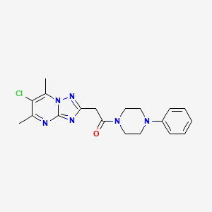 6-chloro-5,7-dimethyl-2-[2-oxo-2-(4-phenyl-1-piperazinyl)ethyl][1,2,4]triazolo[1,5-a]pyrimidine