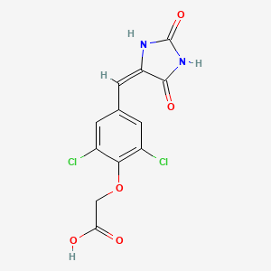 2-(2,6-DICHLORO-4-{[(4E)-2,5-DIOXOIMIDAZOLIDIN-4-YLIDENE]METHYL}PHENOXY)ACETIC ACID