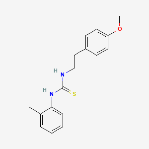 molecular formula C17H20N2OS B5609804 N-[2-(4-methoxyphenyl)ethyl]-N'-(2-methylphenyl)thiourea 