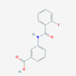 molecular formula C14H10FNO3 B5609823 3-[(2-fluorobenzoyl)amino]benzoic acid 