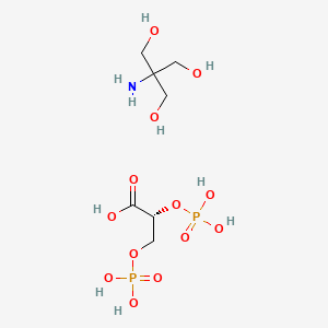 molecular formula C7H19NO13P2 B560988 2-amino-2-(hydroxymethyl)propane-1,3-diol;(2R)-2,3-diphosphonooxypropanoic acid CAS No. 102814-02-8