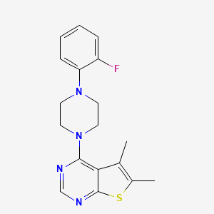 4-[4-(2-fluorophenyl)-1-piperazinyl]-5,6-dimethylthieno[2,3-d]pyrimidine