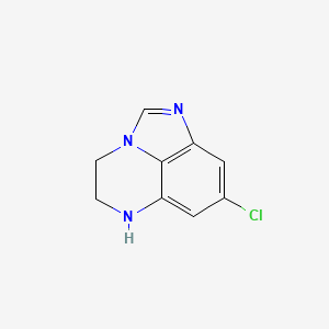 molecular formula C9H8ClN3 B560997 8-Chloro-5,6-dihydro-4H-imidazo[1,5,4-de]quinoxaline CAS No. 109046-98-2