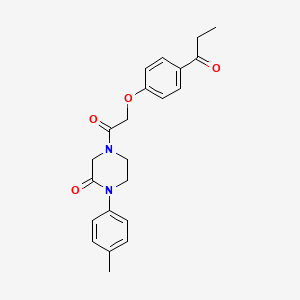 1-(4-methylphenyl)-4-[(4-propionylphenoxy)acetyl]-2-piperazinone