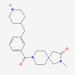 2-methyl-8-[3-(4-piperidinylmethyl)benzoyl]-2,8-diazaspiro[4.5]decan-3-one hydrochloride