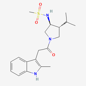 N-{(3S*,4R*)-4-isopropyl-1-[(2-methyl-1H-indol-3-yl)acetyl]-3-pyrrolidinyl}methanesulfonamide