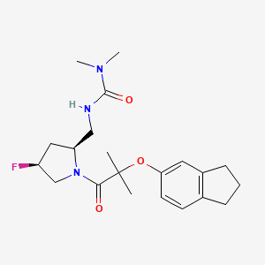 N'-({(2S,4S)-1-[2-(2,3-dihydro-1H-inden-5-yloxy)-2-methylpropanoyl]-4-fluoropyrrolidin-2-yl}methyl)-N,N-dimethylurea