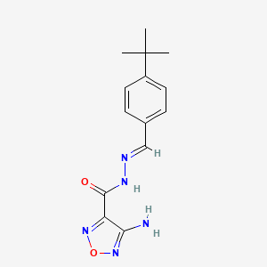 molecular formula C14H17N5O2 B5610072 4-amino-N'-(4-tert-butylbenzylidene)-1,2,5-oxadiazole-3-carbohydrazide 