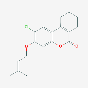 2-chloro-3-[(3-methyl-2-buten-1-yl)oxy]-7,8,9,10-tetrahydro-6H-benzo[c]chromen-6-one