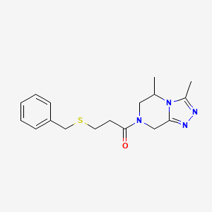 7-[3-(benzylthio)propanoyl]-3,5-dimethyl-5,6,7,8-tetrahydro[1,2,4]triazolo[4,3-a]pyrazine