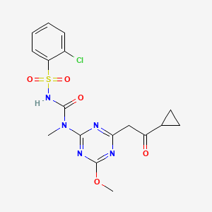 2-chloro-N-{[[4-(2-cyclopropyl-2-oxoethyl)-6-methoxy-1,3,5-triazin-2-yl](methyl)amino]carbonyl}benzenesulfonamide