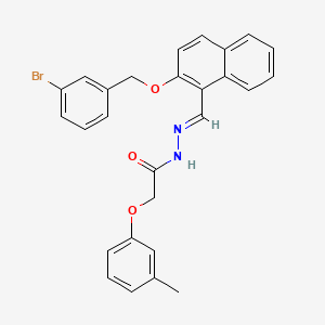 N'-({2-[(3-bromobenzyl)oxy]-1-naphthyl}methylene)-2-(3-methylphenoxy)acetohydrazide