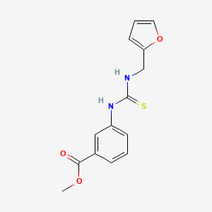 molecular formula C14H14N2O3S B5610137 methyl 3-({[(2-furylmethyl)amino]carbonothioyl}amino)benzoate 