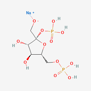 molecular formula C6H13NaO12P2 B561014 Sodium ((2S,3S,4S,5R)-3,4-dihydroxy-2-(phosphonooxy)-5-((phosphonooxy)methyl)tetrahydrofuran-2-yl)methanolate CAS No. 84364-89-6