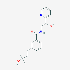 3-(3-hydroxy-3-methylbutyl)-N-[2-hydroxy-2-(2-pyridinyl)ethyl]benzamide