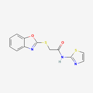 2-(1,3-benzoxazol-2-ylthio)-N-1,3-thiazol-2-ylacetamide