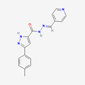 3-(4-methylphenyl)-N'-(4-pyridinylmethylene)-1H-pyrazole-5-carbohydrazide