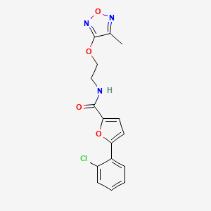 5-(2-chlorophenyl)-N-{2-[(4-methyl-1,2,5-oxadiazol-3-yl)oxy]ethyl}-2-furamide