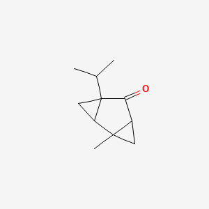 molecular formula C11H16O B561021 1-Methyl-4-(propan-2-yl)tricyclo[4.1.0.0~2,4~]heptan-5-one CAS No. 104111-20-8
