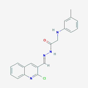 molecular formula C19H17ClN4O B5610214 N'-[(2-chloro-3-quinolinyl)methylene]-2-[(3-methylphenyl)amino]acetohydrazide 