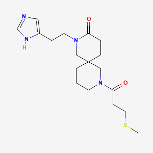 2-[2-(1H-imidazol-4-yl)ethyl]-8-[3-(methylthio)propanoyl]-2,8-diazaspiro[5.5]undecan-3-one