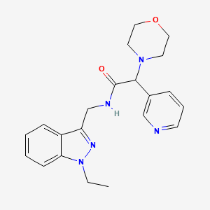 molecular formula C21H25N5O2 B5610276 N-[(1-ethyl-1H-indazol-3-yl)methyl]-2-(4-morpholinyl)-2-(3-pyridinyl)acetamide 