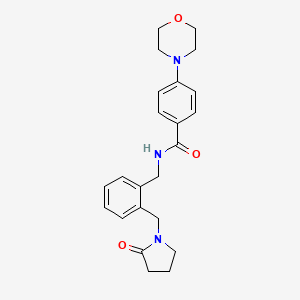 4-(4-morpholinyl)-N-{2-[(2-oxo-1-pyrrolidinyl)methyl]benzyl}benzamide