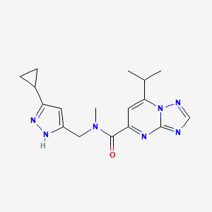 N-[(5-cyclopropyl-1H-pyrazol-3-yl)methyl]-7-isopropyl-N-methyl[1,2,4]triazolo[1,5-a]pyrimidine-5-carboxamide