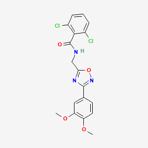 2,6-dichloro-N-{[3-(3,4-dimethoxyphenyl)-1,2,4-oxadiazol-5-yl]methyl}benzamide