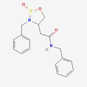 molecular formula C18H20N2O3S B5610329 N-benzyl-2-(3-benzyl-2-oxido-1,2,3-oxathiazolidin-4-yl)acetamide 